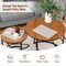 Set of 2 Modern Round Stacking Nesting Coffee Tables for Living Room